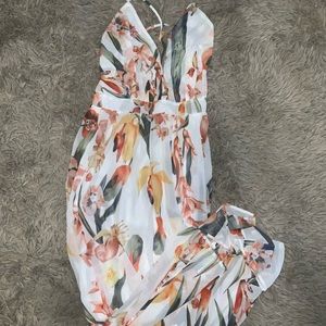 Floral Maxi Dress Tropical Vacation Floral